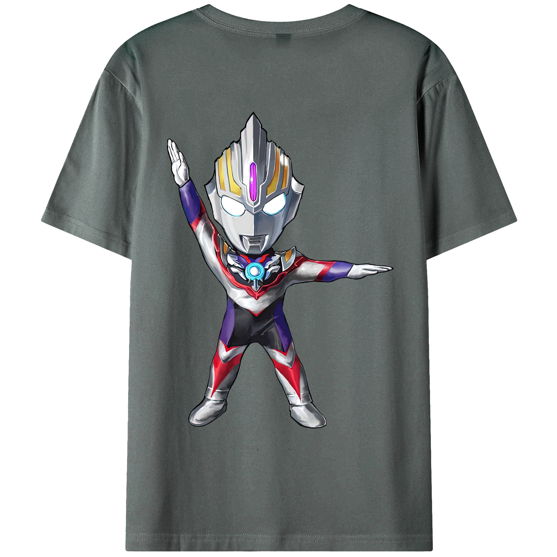 （画像用） ウルトラマン Ultraman 綿100％ メンズ半袖Tシャツ（バックプリント） 通気性